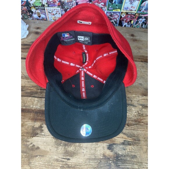 New Era Cincinnati Reds Hat Cap Med - Lrg Winter Fleece Ear Flaps Red MLB - Picture 5 of 5